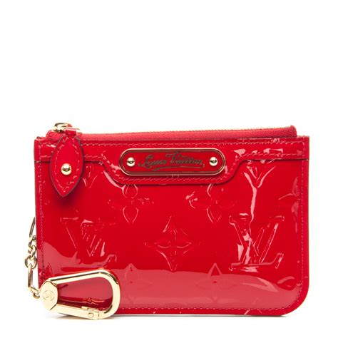 louis vuitton key pouch in cherry monogram vernis|louis vuitton empreinte key pouch.